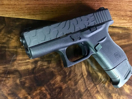 GLOCK 43 CUSTOM SLIDE MILLING + GUN METAL GREY CERAKOTE