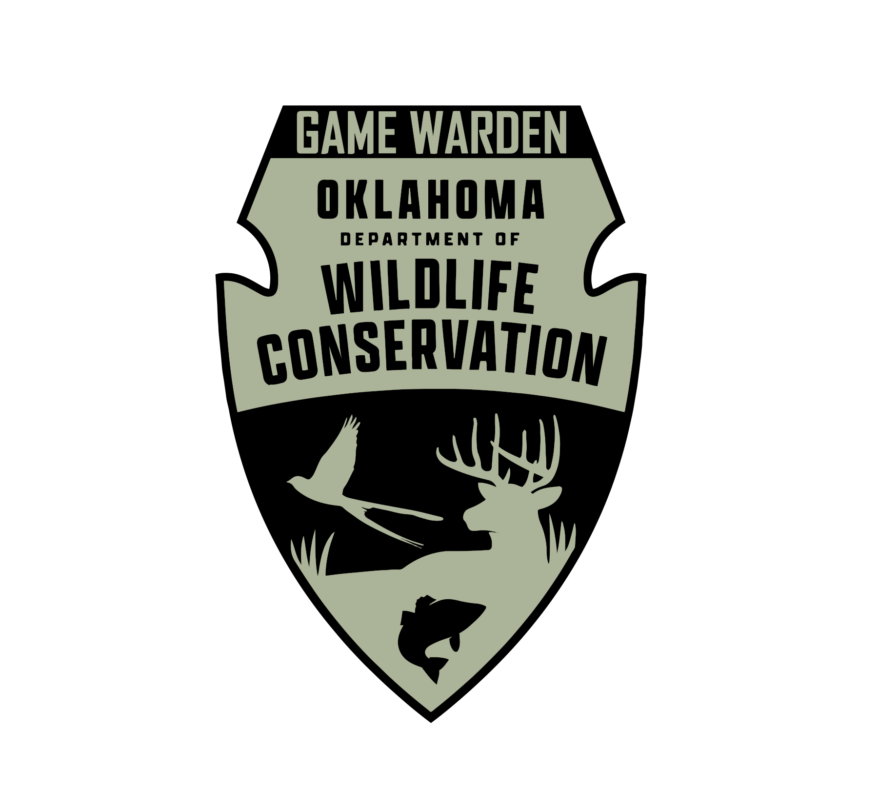 Oklahoma wildlife conservation patchGreen