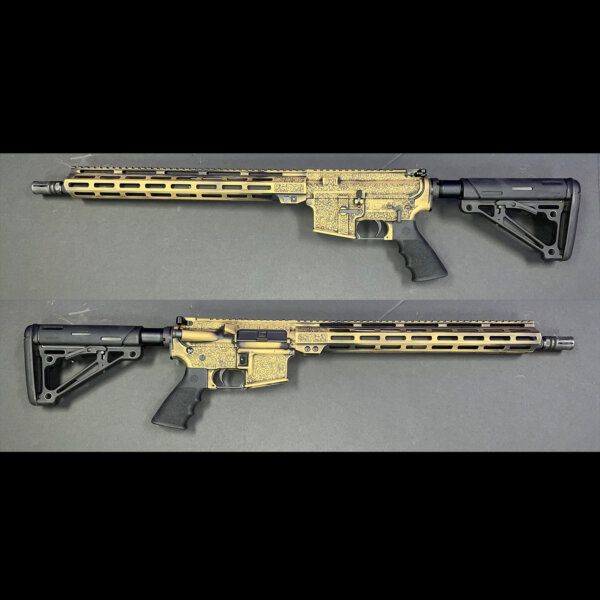 FD15 - Scrollwork - .223 Wylde - 16" Barrel - Hogue Stock and grip