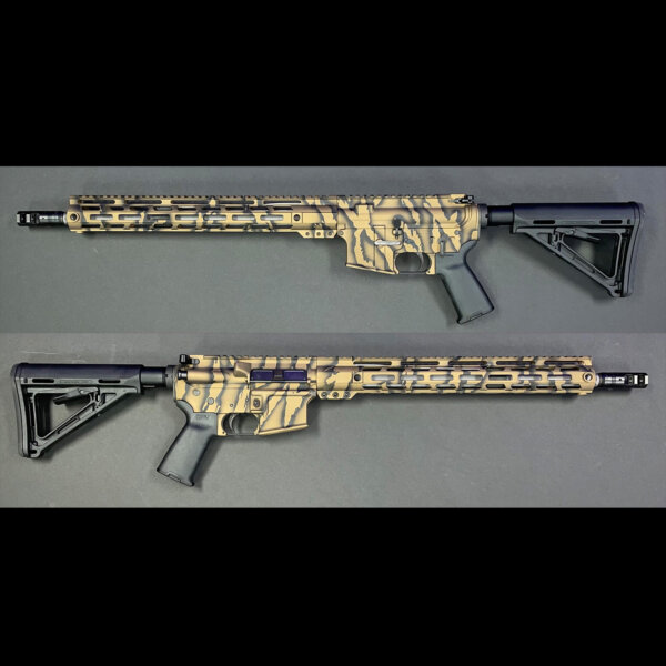 FD15 - Tigerstripe Burnt Bronze - .223 Wylde - 16" Barrel - Magpul Stock and grip - Surefire Procomp
