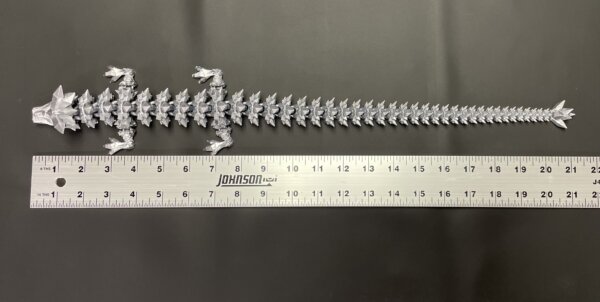 21” 3D Printed Articulating Crystal Dragon - Custom Cerakote - Guncandy Mercury - Image 4