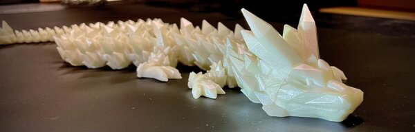 21” 3D Printed Articulating Crystal Dragon - Custom Cerakote - Guncandy Chameleon Hydra - Image 2