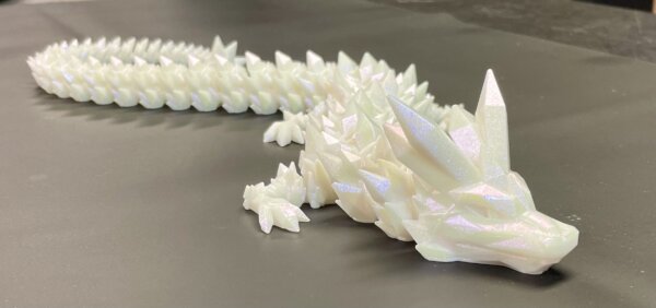 21” 3D Printed Articulating Crystal Dragon - Custom Cerakote - Guncandy Chameleon Pegasus - Image 2