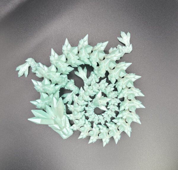 21” 3D Printed Articulating Crystal Dragon - Custom Cerakote - Guncandy Tiffany - Image 2