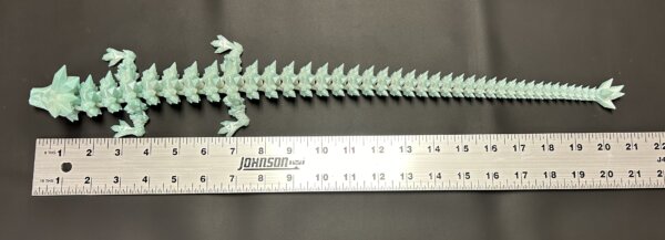 21” 3D Printed Articulating Crystal Dragon - Custom Cerakote - Guncandy Tiffany - Image 4