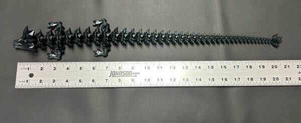 21” 3D Printed Articulating Crystal Dragon - Custom Cerakote - Guncandy Ivy - Image 4