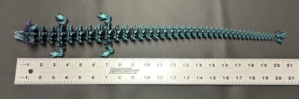 21” 3D Printed Articulating Crystal Dragon - Custom Cerakote - Guncandy Chameleon Stingray - Image 4