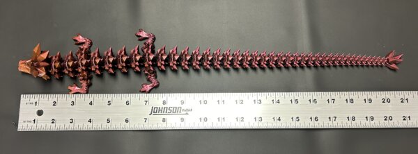 21” 3D Printed Articulating Crystal Dragon - Custom Cerakote - Guncandy Chameleon Chimera - Image 4