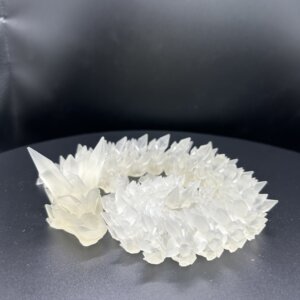 21” 3D Printed Articulating Crystal Dragon - Clear