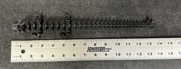 14” 3D Printed Articulating Crystal Dragon - Black - Image 4