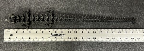 21” 3D Printed Articulating Crystal Dragon - Black - Image 4