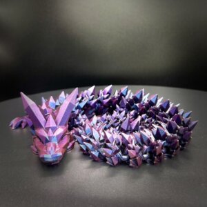21” 3D Printed Articulating Crystal Dragon - Custom Cerakote - Guncandy Chameleon Mongoose