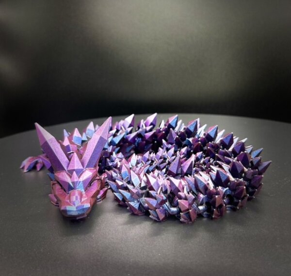 21” 3D Printed Articulating Crystal Dragon - Custom Cerakote - Guncandy Chameleon Mongoose