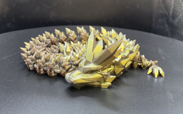 21” 3D Printed Articulating Crystal Dragon - Custom Cerakote - Guncandy Chameleon Caiman - Image 2
